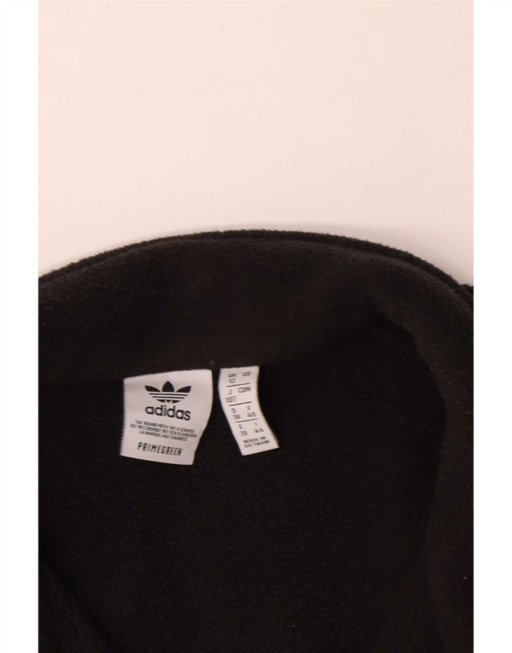 Adidas Dame Lynlås Oversized Fleece Jumper UK 12 Medium Sort Polyester