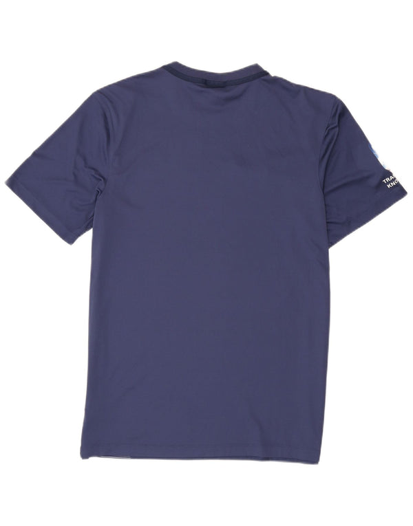 Nike Herre Dri Fit grafisk T-shirt Top Medium Navy Blue Colourblock