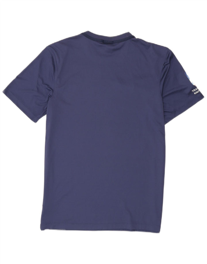 Nike Herre Dri Fit grafisk T-shirt Top Medium Navy Blue Colourblock