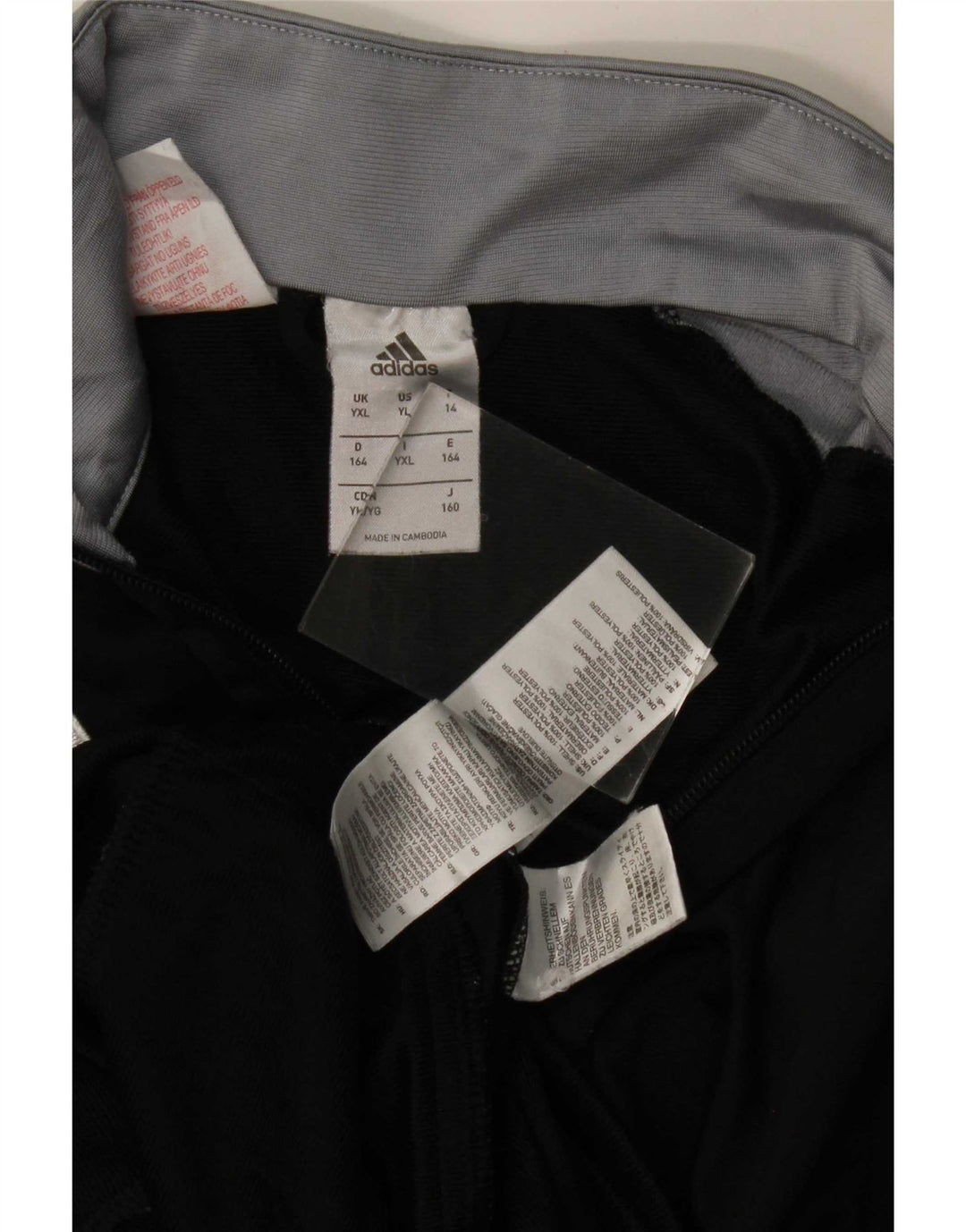 Adidas Træningsdragt til drenge Topjakke 13-14 år XL Sort Colourblock Polyester