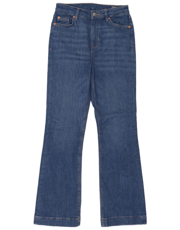 Marks & Spencer Kvinder Højtaljede Flared Jeans UK 10 Small W28 L31 Blue