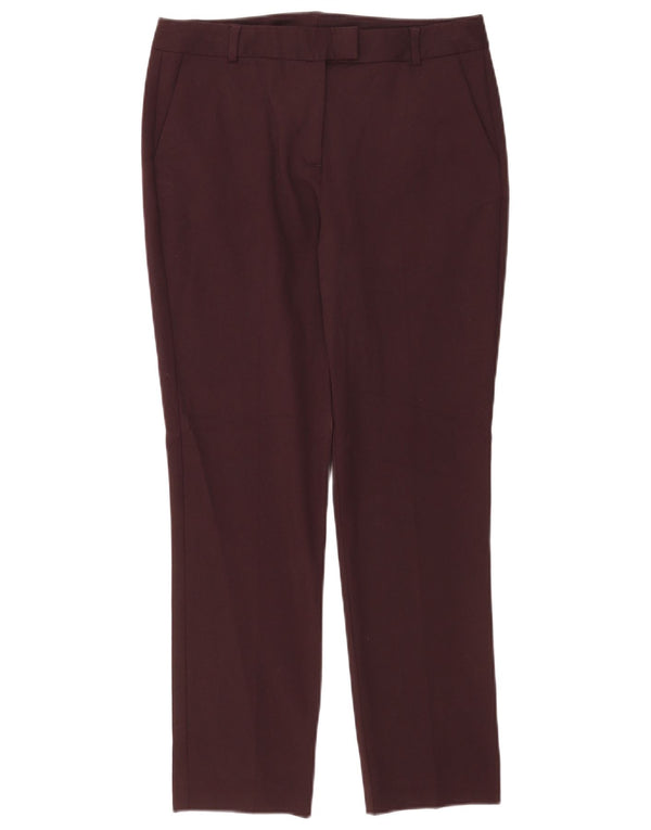 Reiss Dame Slim Suit Bukser UK 10 Small W28 L26 Burgundy Polyester