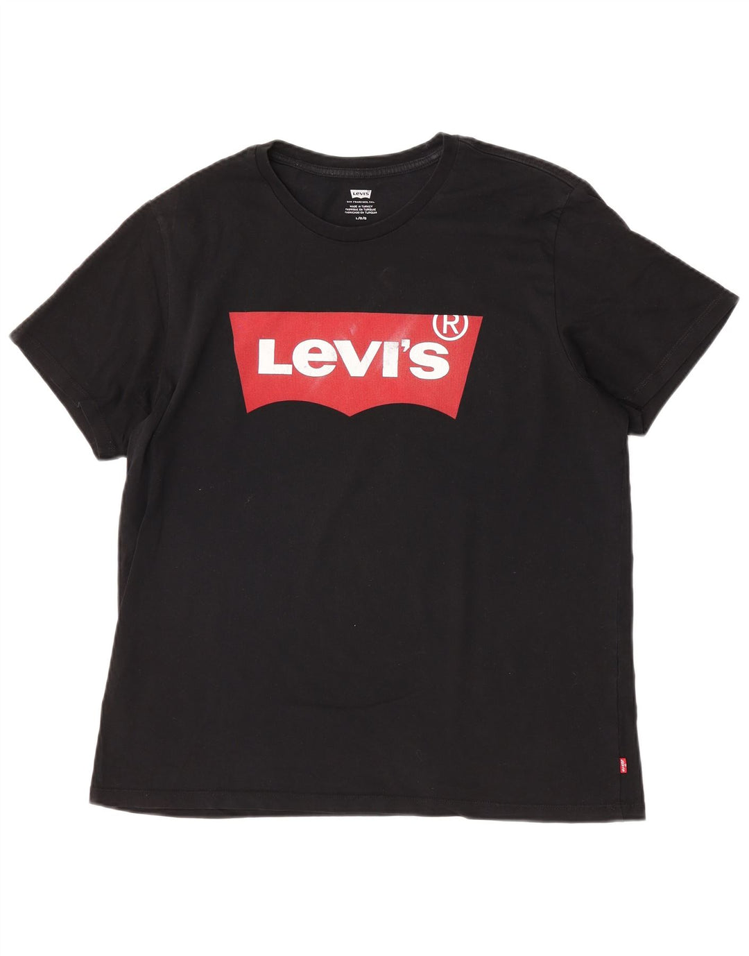 Levi's Herre Grafisk T-Shirt Top Stor Sort