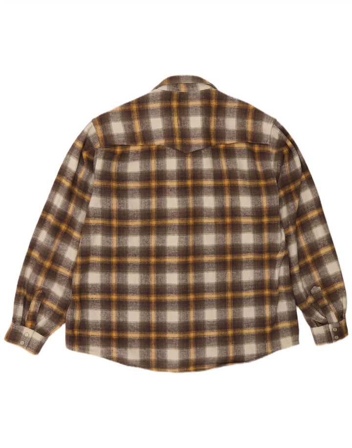 Rica Lewis Herre Overshirt Flanellskjorte Stor brun Plaid
