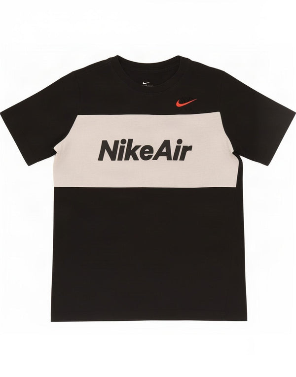 Nike drenge grafisk t-shirt top 13-14 år XL Sort Colourblock Bomuld