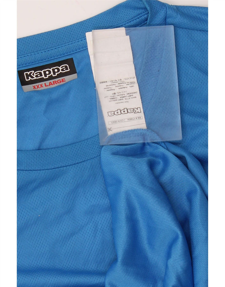 Kappa Herre Grafisk T-Shirt Top 3XL Blå Polyester
