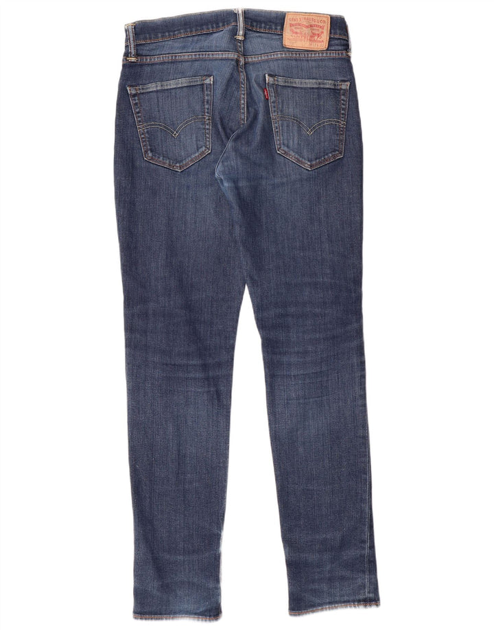 LEVI'S Herre 511 Slim Jeans W32 L32 Blå Bomuld