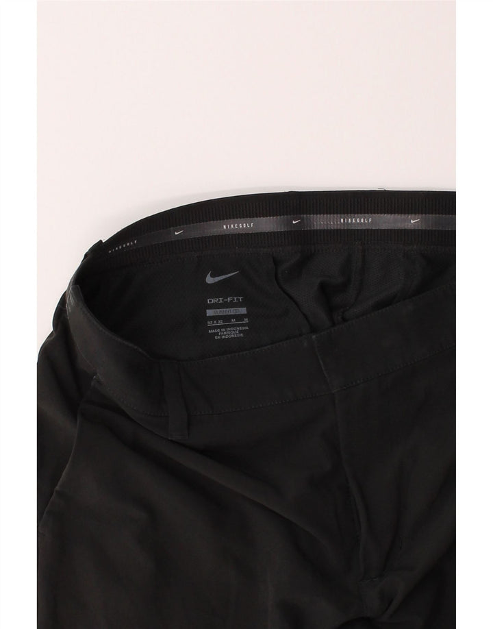 NIKE Mens Dri Fit Slim Fit Chino Trousers W32 L32 Black Polyester Vintage Nike and Second-Hand Nike from Messina Hembry 