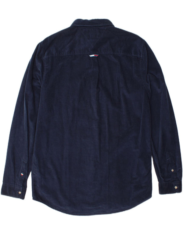 TOMMY HILFIGER Herre fløjlsskjorte Medium Flerfarvet Colourblock Bomuld