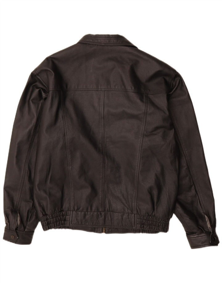 Vintage herre læderjakke UK 40 Stor sort læder