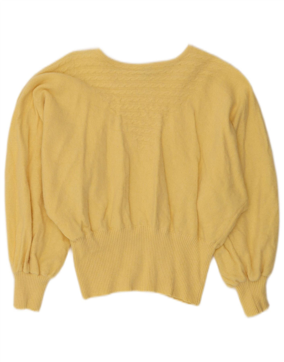 Andre Maurice Dame Batwing Boat Neck Jumper Sweater UK 14 Medium Yellow