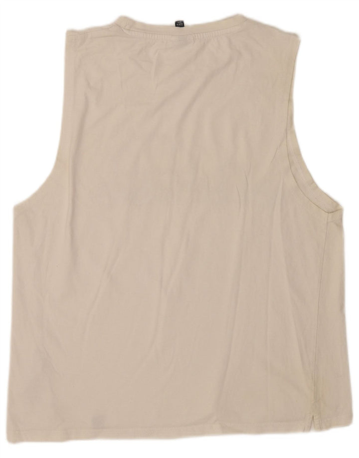 Ellesse Herre Grafisk Vest Top Stor Hvid Bomuld