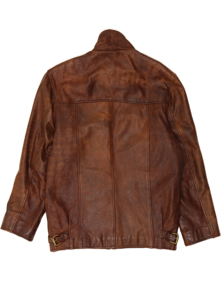 ROUTE 66 Mens Leather Jacket UK 36 Small Brown Leather Vintage Route 66 and Second-Hand Route 66 from Messina Hembry 