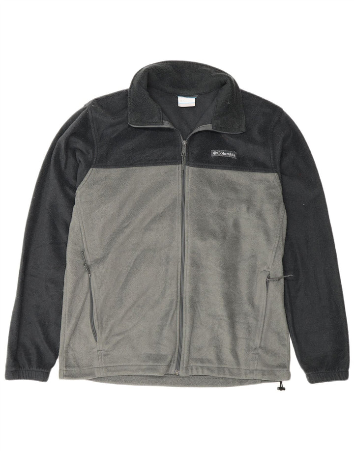Columbia Herre Fleecejakke UK 40 Stor Grå Colourblock Polyester