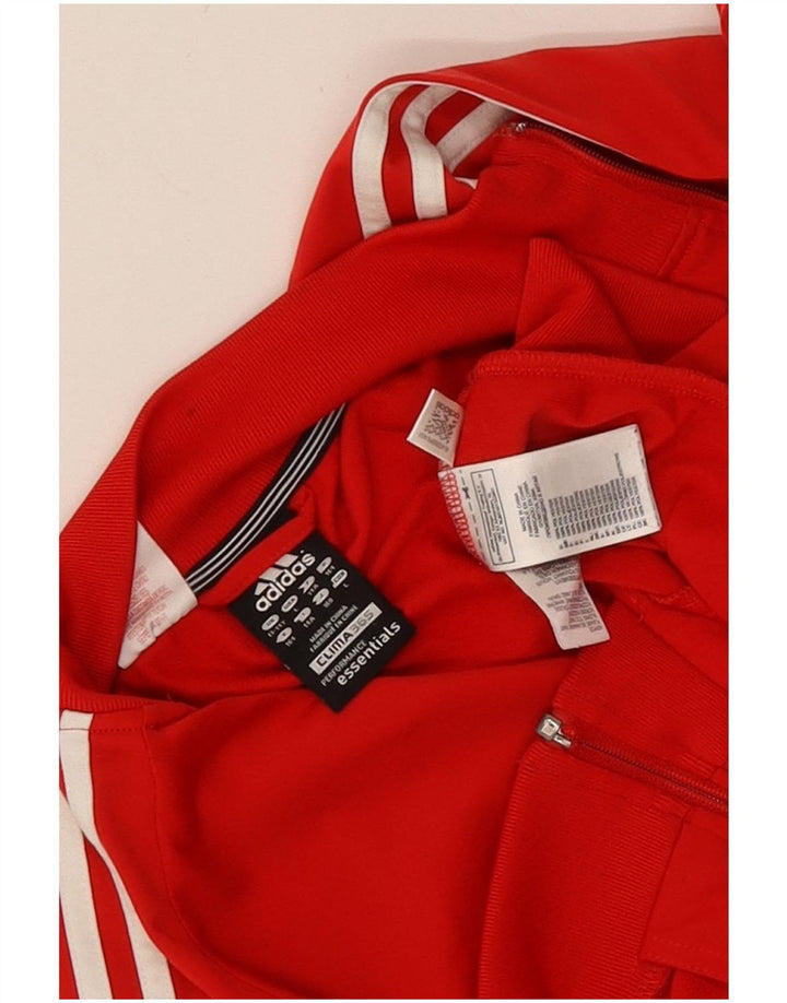 Adidas drenge Clima 365 træningsdragt topjakke 13-14 år rød polyester