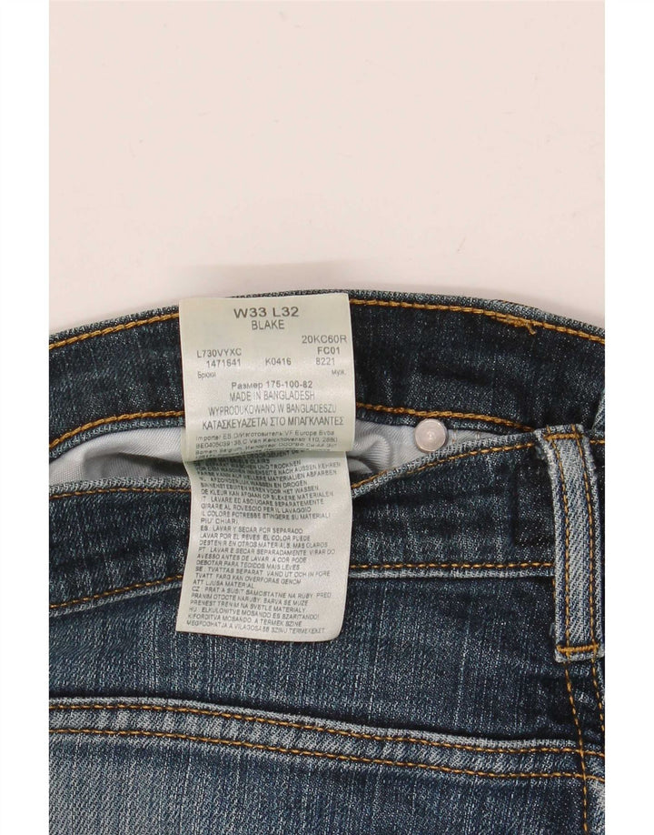 Lee Herre Blake Straight Jeans W33 L32 Blå Bomuld