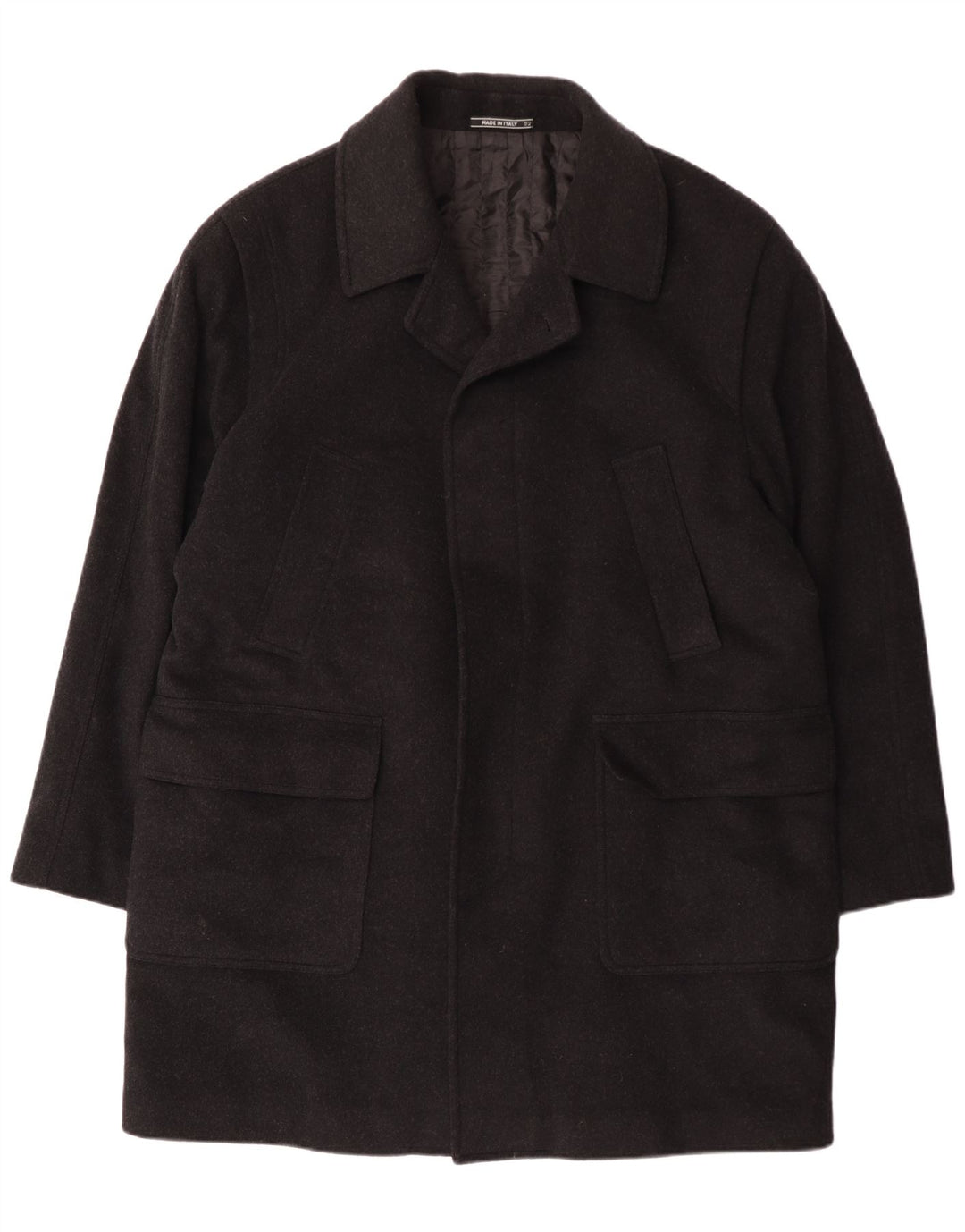 Franco Ancona Herre Overfrakke IT 52 XL Sort Uld