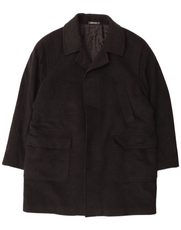 Franco Ancona Herre Overfrakke IT 52 XL Sort Uld