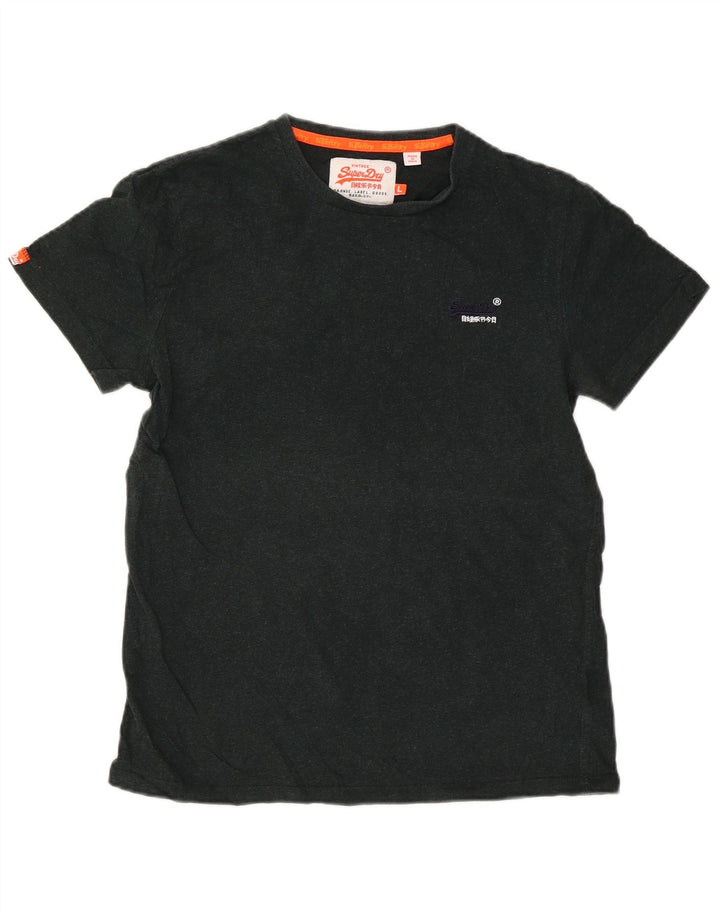 Superdry T-shirt top til mænd, stor sort bomuld