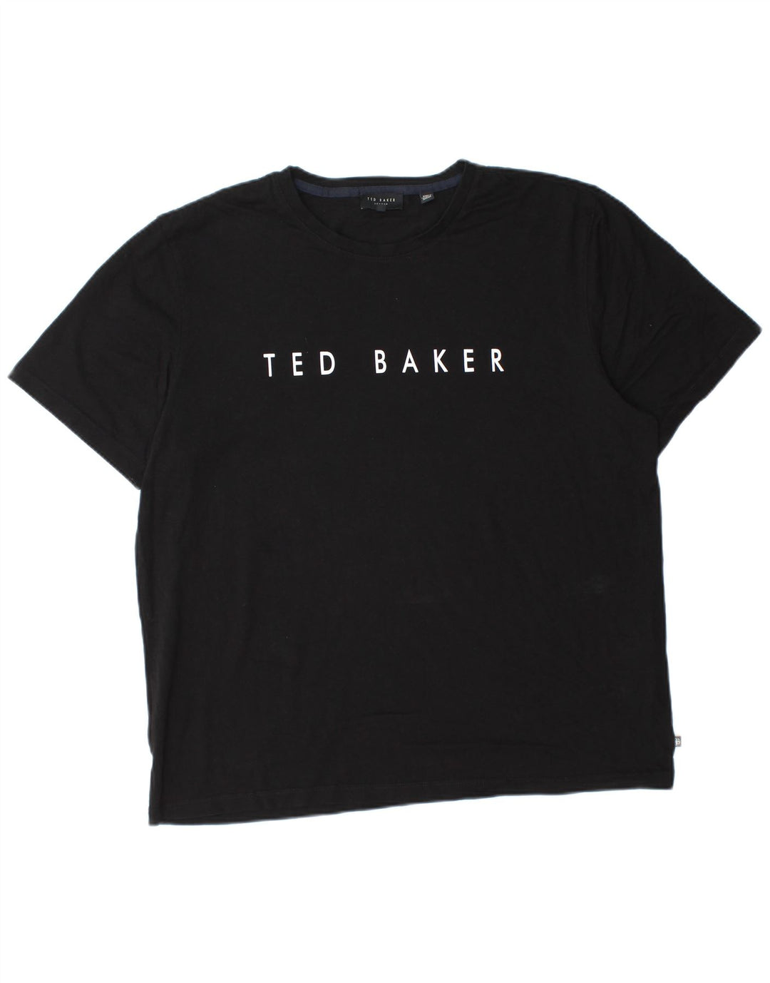 Ted Baker Herre Grafisk T-Shirt Top Størrelse 5 XL Sort Bomuld