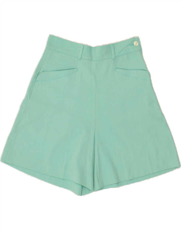 BENETTON Womens High Waist Casual Shorts IT 40 Small Green Polyester Vintage Benetton and Second-Hand Benetton from Messina Hembry 