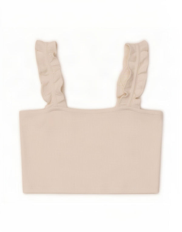 Zara Womens Crop Top UK 14 Large White