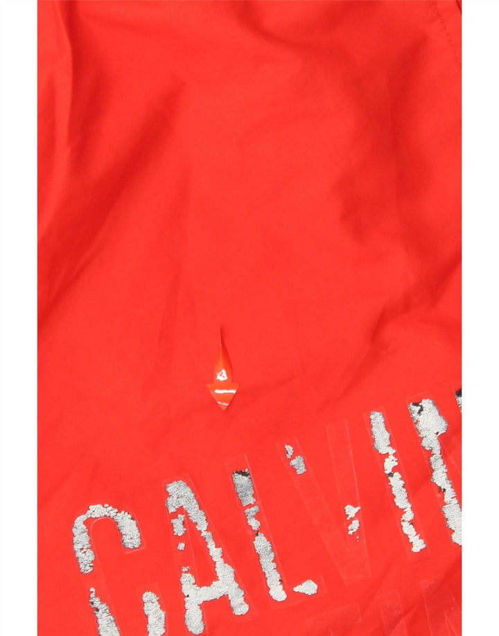 CALVIN KLEIN Grafiske badeshorts til mænd, store røde polyester