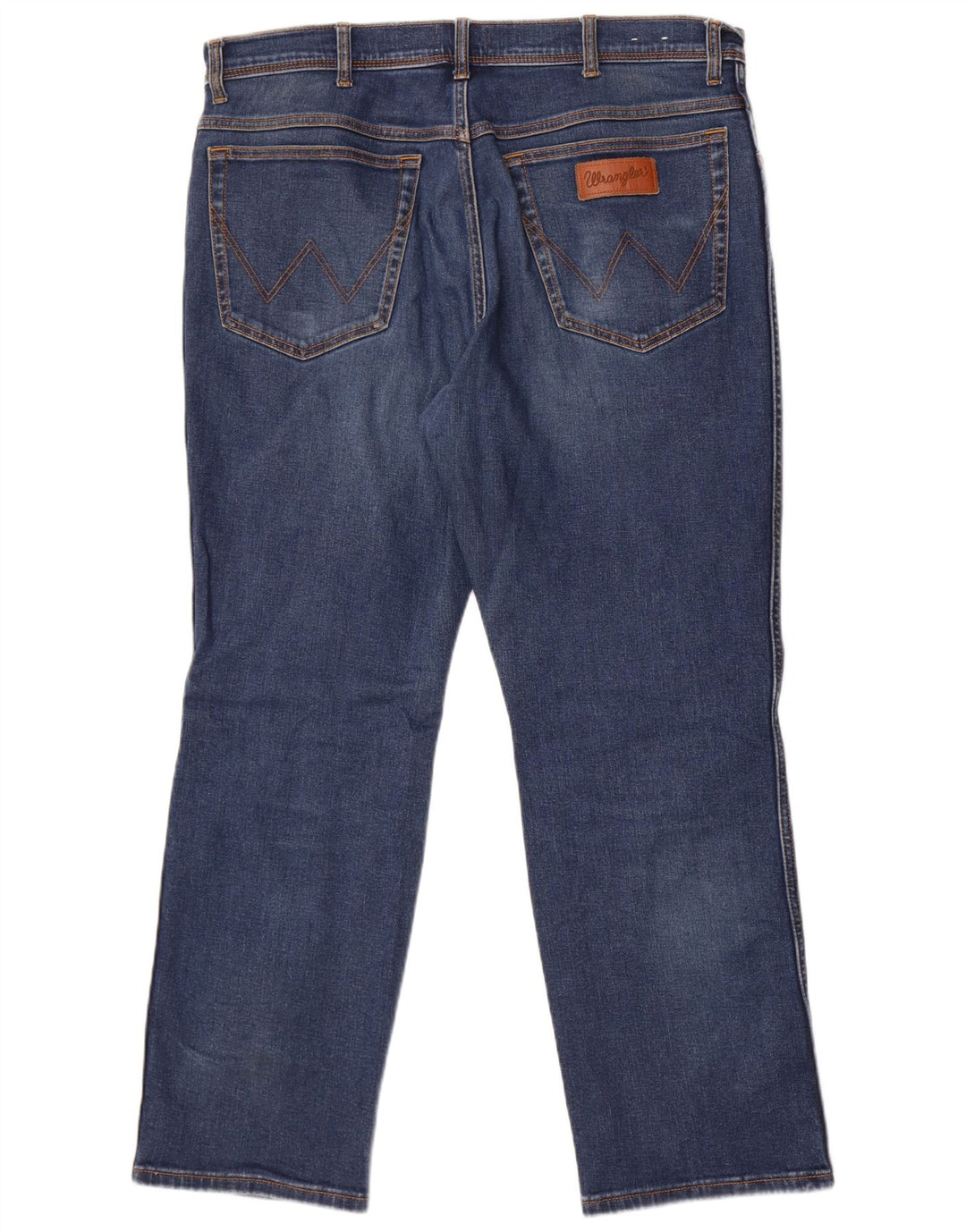 Wrangler Herre Texas Straight Jeans W38 L30 Blå Bomuld
