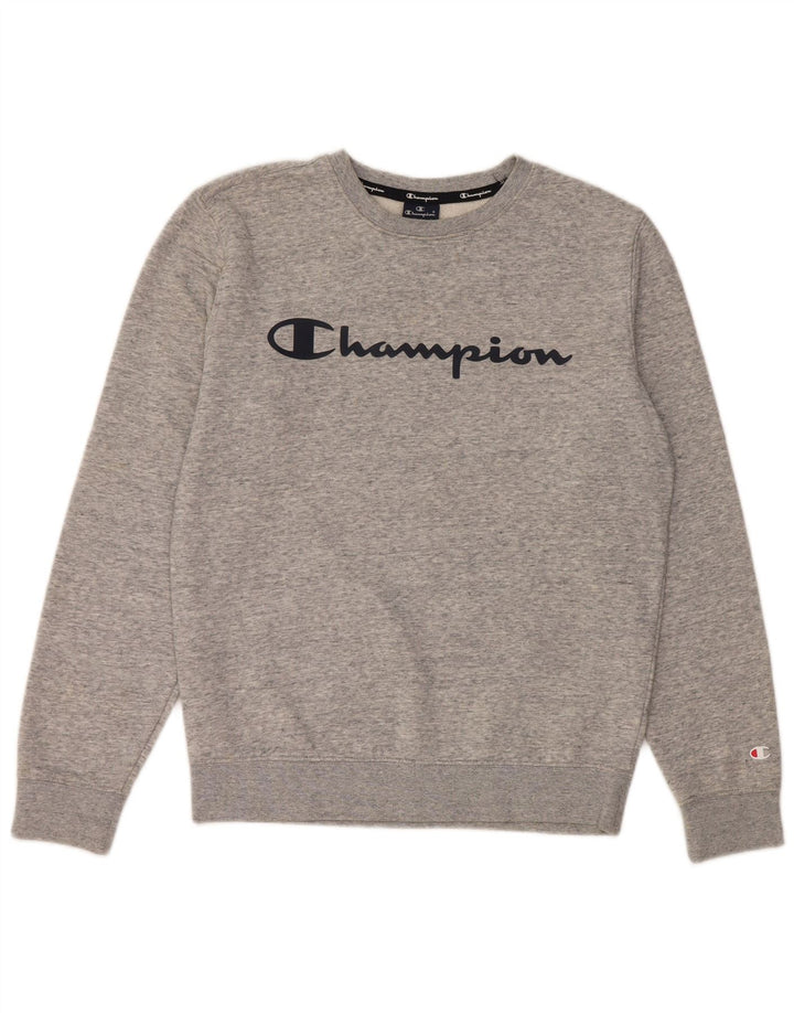 Champion Herre grafisk sweatshirt Jumper lille grå flækket bomuld
