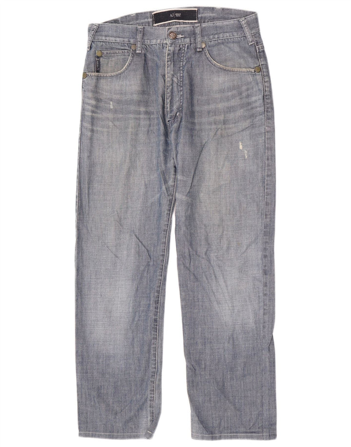 Armani Straight Jeans til mænd W31 L28 Blå