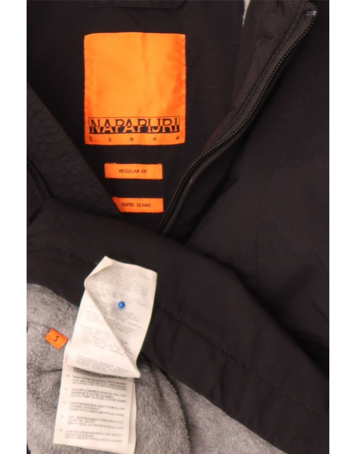 Napapijri Herre Geographic Graphic Anorak Jacket UK 36 Small Black