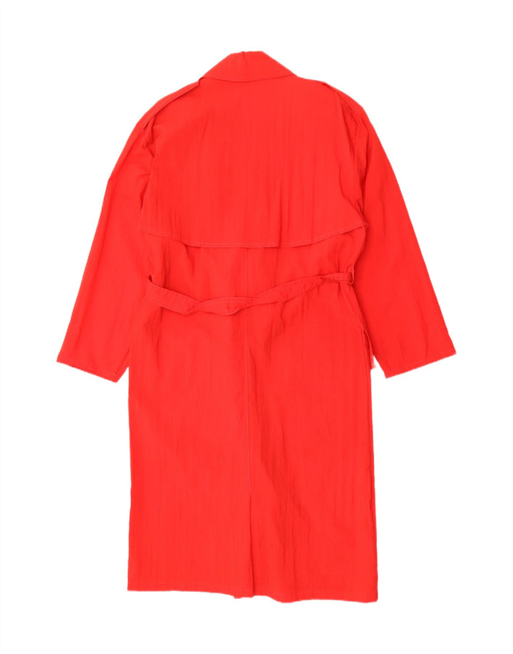 Vintage Trench Coat til kvinder UK 14 Medium Rød