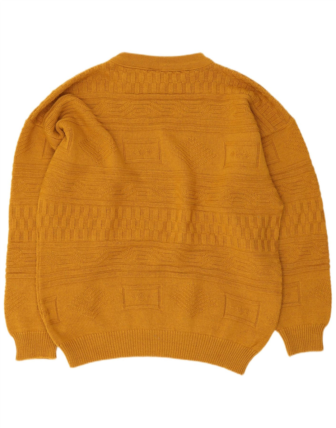 Vintage Herre Turtle Neck Jumper Sweater IT 48/50 Medium Yellow