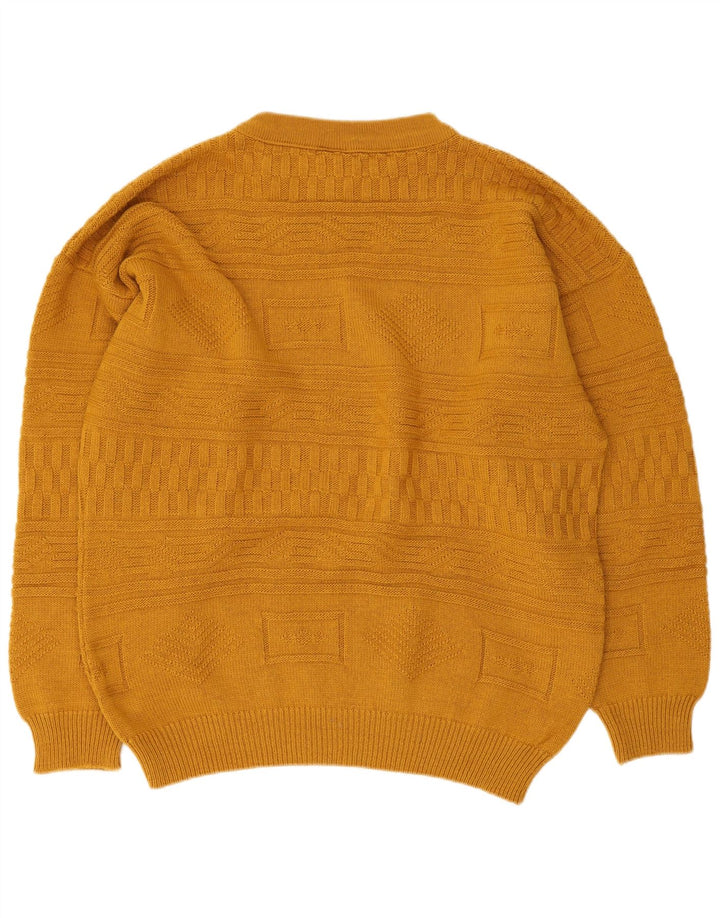Vintage Herre Turtle Neck Jumper Sweater IT 48/50 Medium Yellow