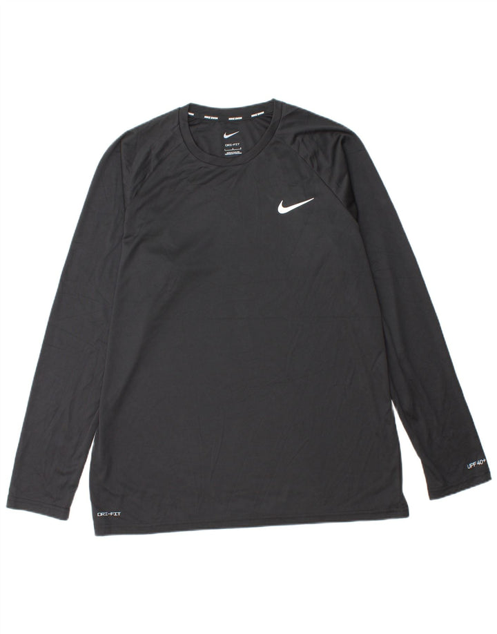 NIKE Herre Dri Fit Top Langærmet Stor Sort