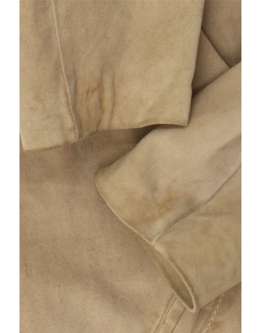Vintage dame ruskindsjakke IT 46 Stort beige læder