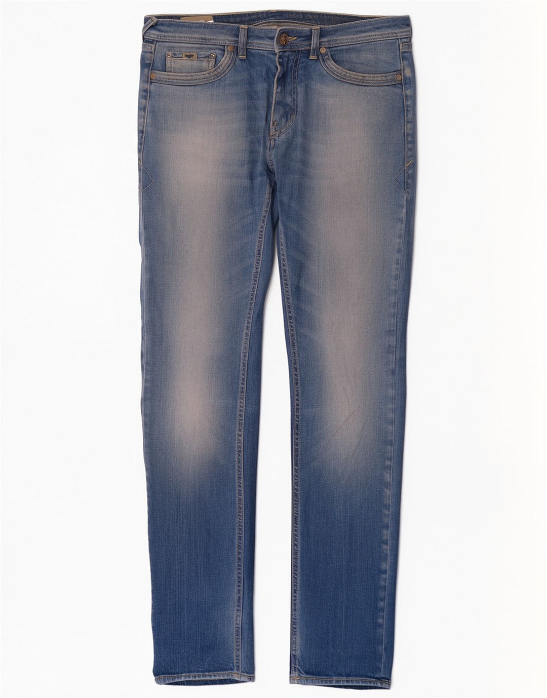 Gas Herre Slim Jeans W34 L34 Blå Bomuld