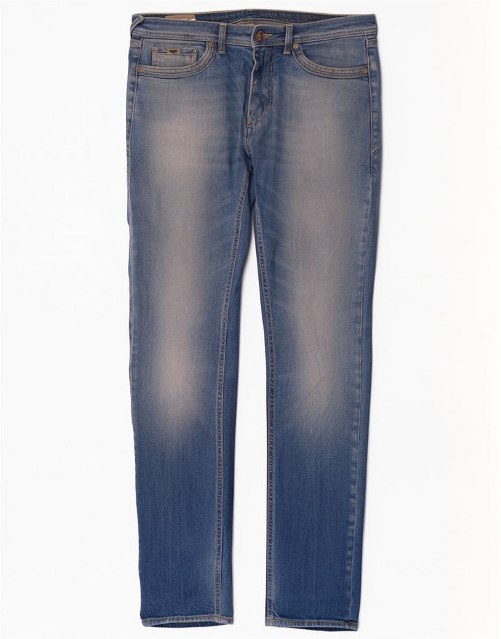 Gas Herre Slim Jeans W34 L34 Blå Bomuld