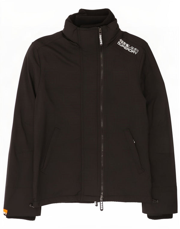 Superdry regnjakke til kvinder UK 10 Lille sort nylon
