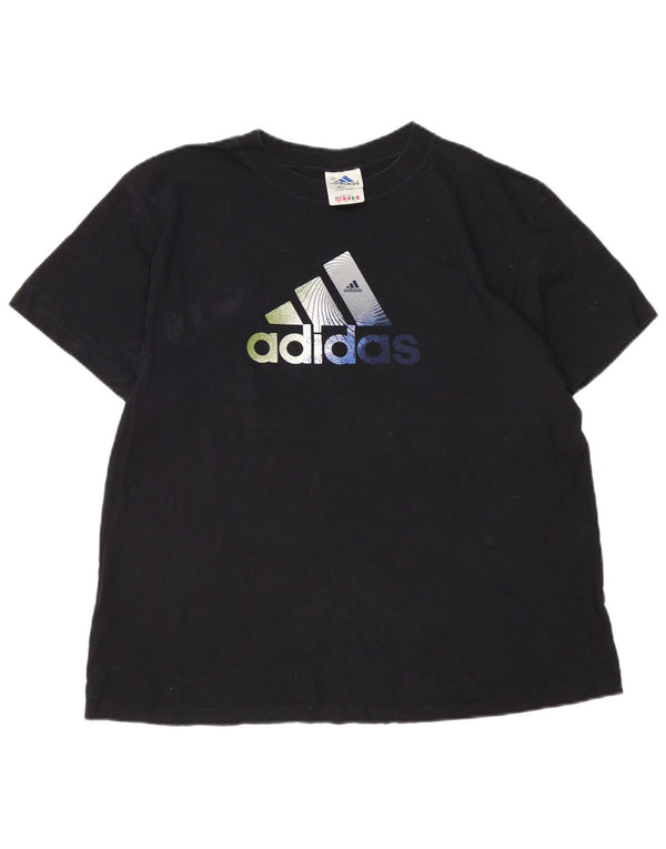 Adidas Herre grafisk T-shirt Top Medium Sort Bomuld Sports