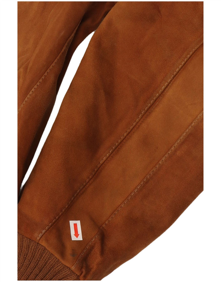 Vintage Dame Ruskind Bomber Jacket UK 10 Small Brown