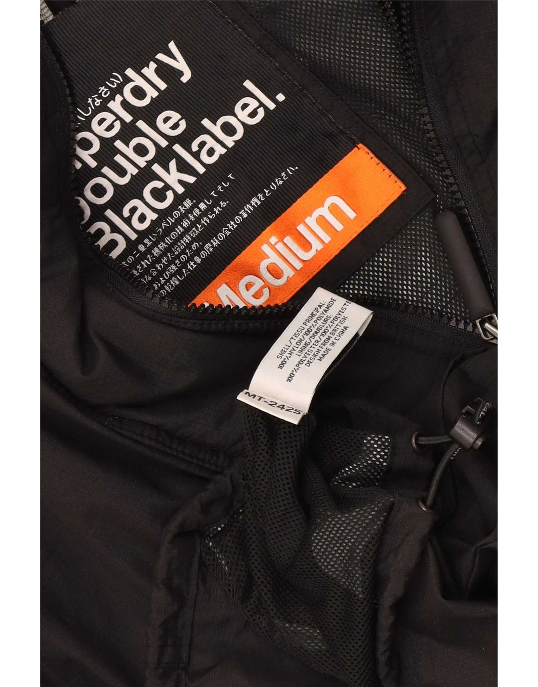 Superdry Herre Grafisk Windbreaker Jacket UK 38 Medium Black Nylon