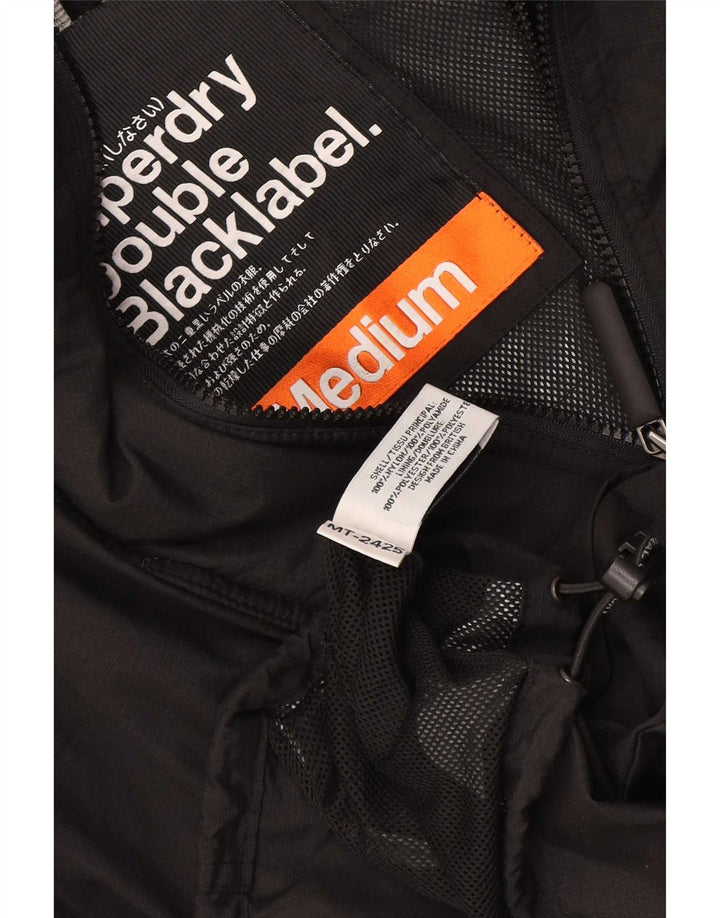 Superdry Herre Grafisk Windbreaker Jacket UK 38 Medium Black Nylon