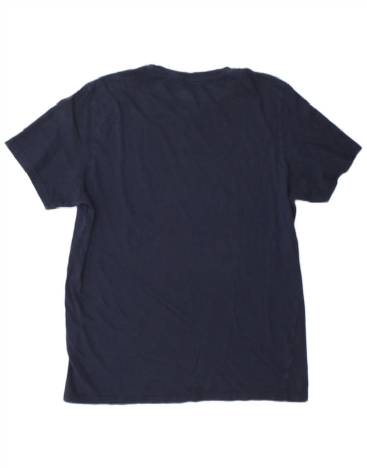Jack & Jones Herre grafisk T-shirt Top Medium Marineblå Bomuld