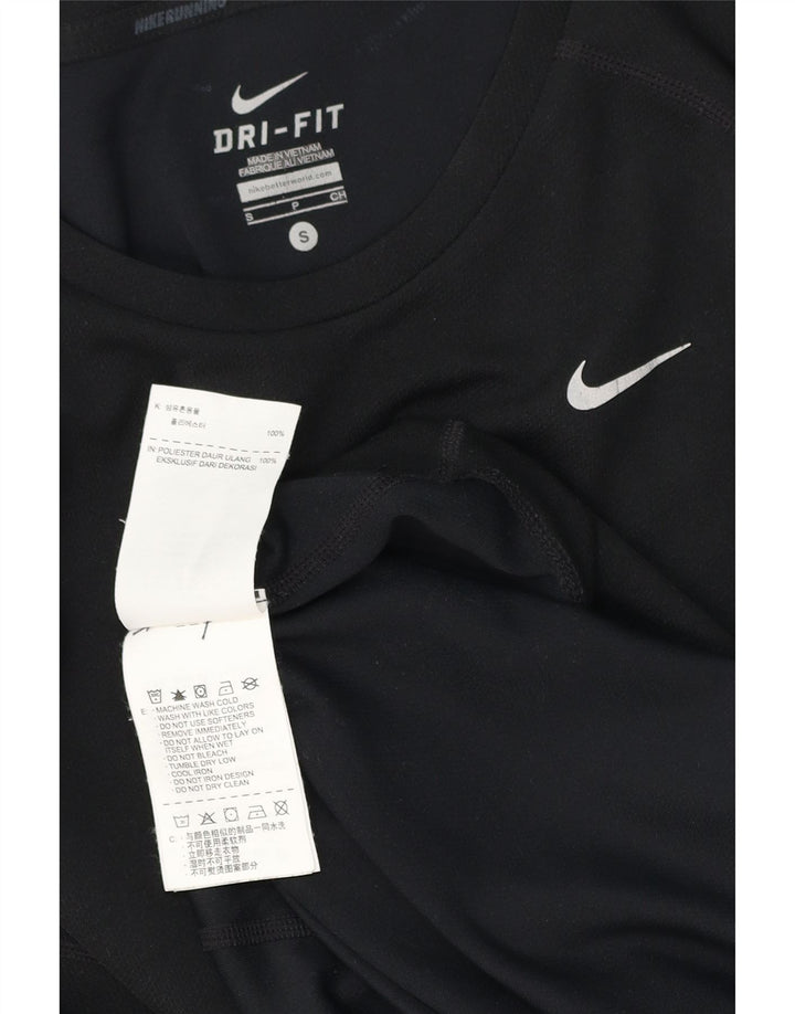NIKE Herre Dri Fit T-Shirt Top Lille sort polyester