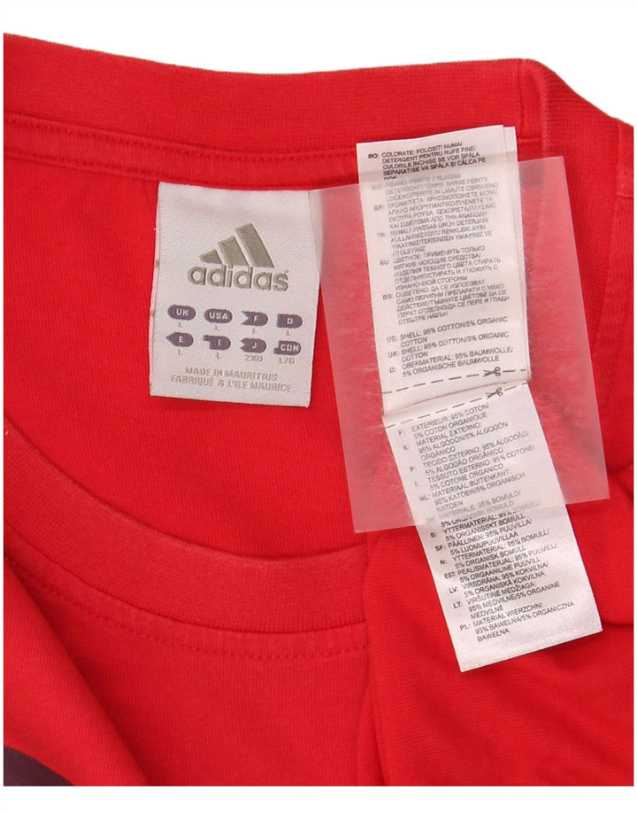 Adidas Grafisk T-shirt top til mænd, stor rød bomuld