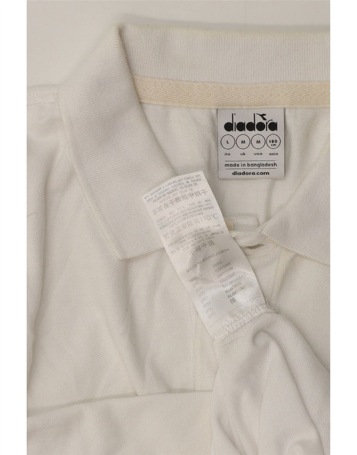 Diadora herre poloshirt Medium hvid bomuld