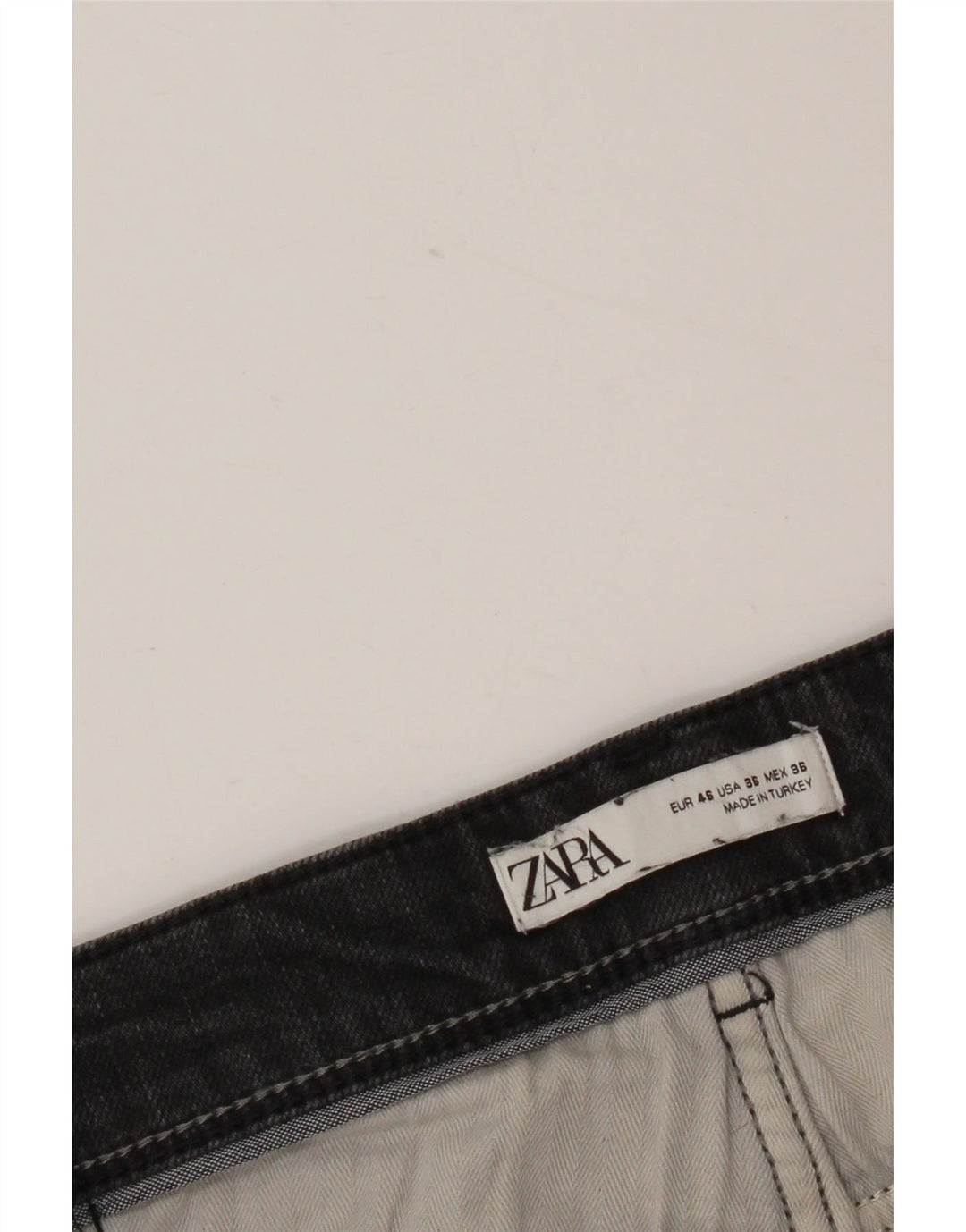 Zara Herre Slim Jeans EU 46 XL W36 L30 Sort