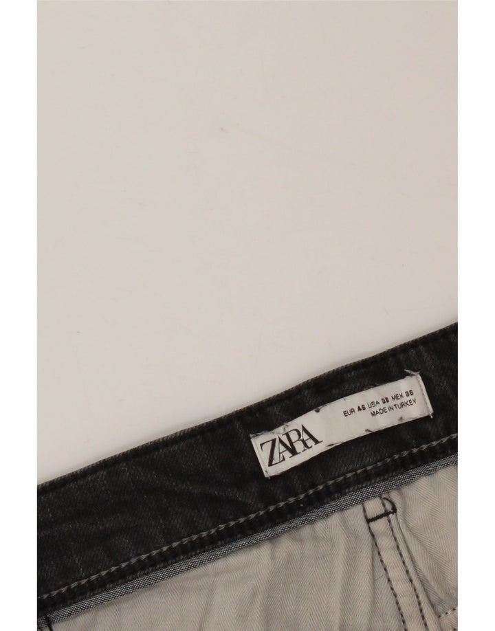 Zara Herre Slim Jeans EU 46 XL W36 L30 Sort