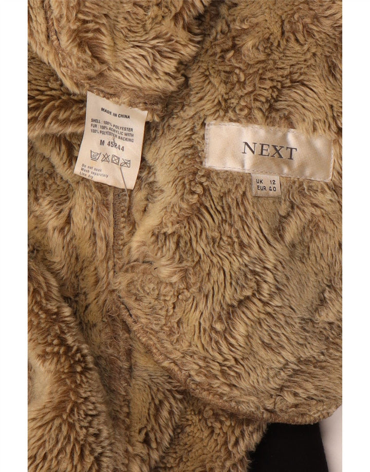 NÆSTE Sherpa hætteoverfrakke til kvinder UK 12 Medium Sort Polyester